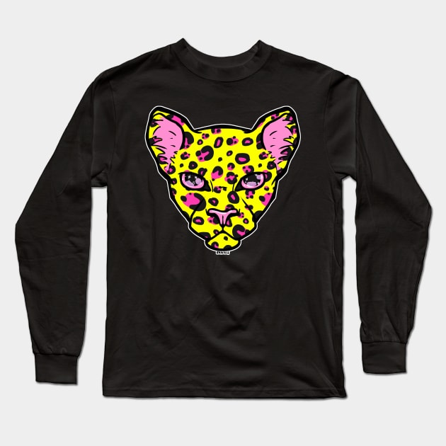 Lemonade Leopard Long Sleeve T-Shirt by Jan Grackle